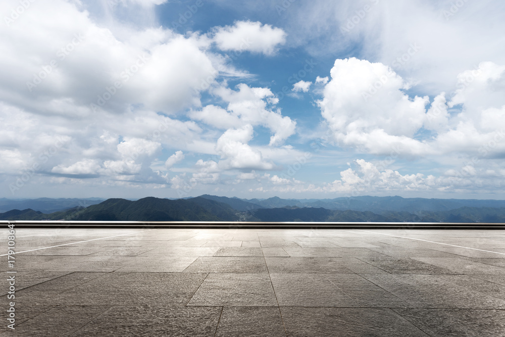 云天青山空大理石地面