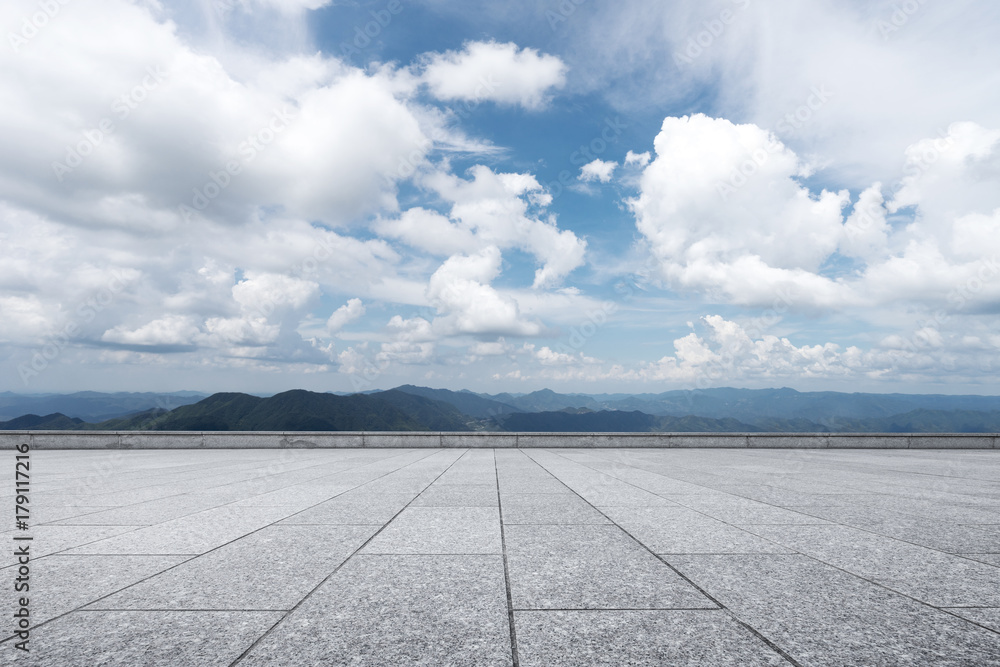 云天青山空大理石地面