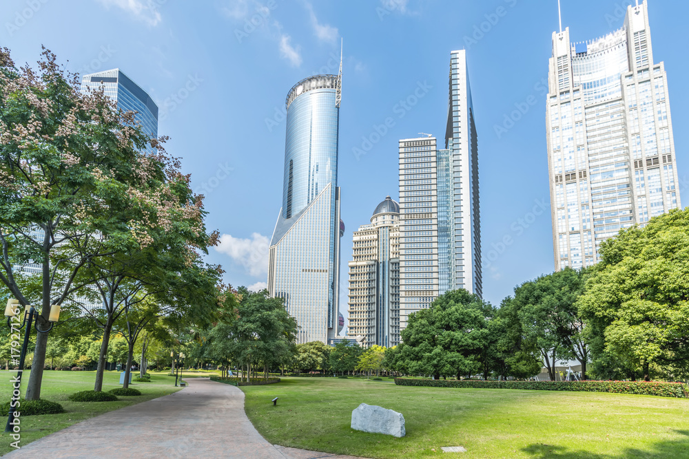 Shanghai Lujiazui financial district skyscrapers