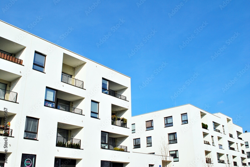 Facade of a modern apartment building