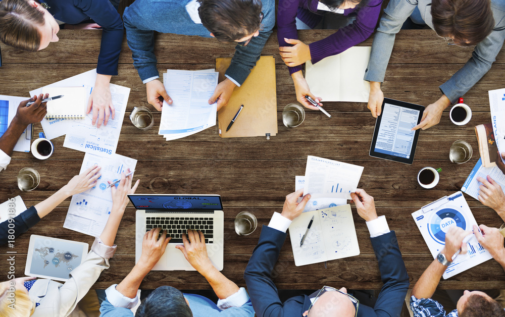 Group of business people having a meeting