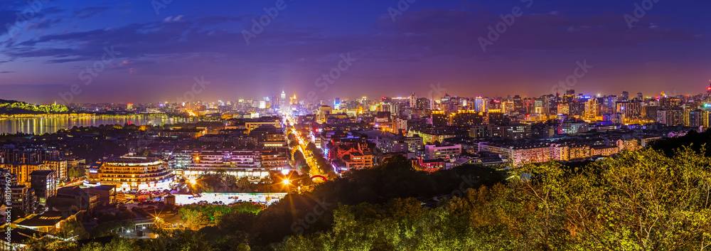 杭州城市建筑景观与天际线