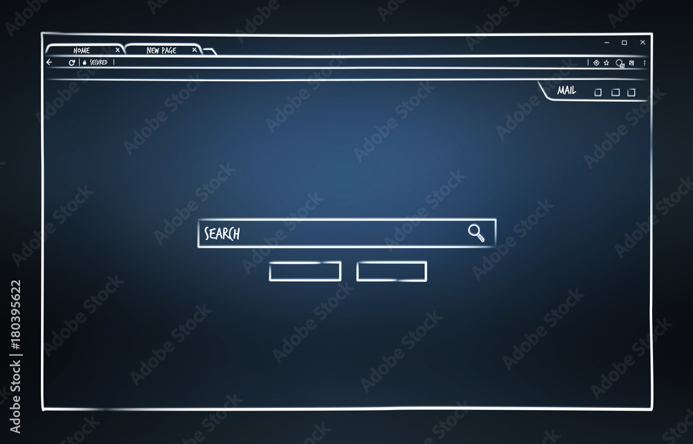 Website page sketch illustration