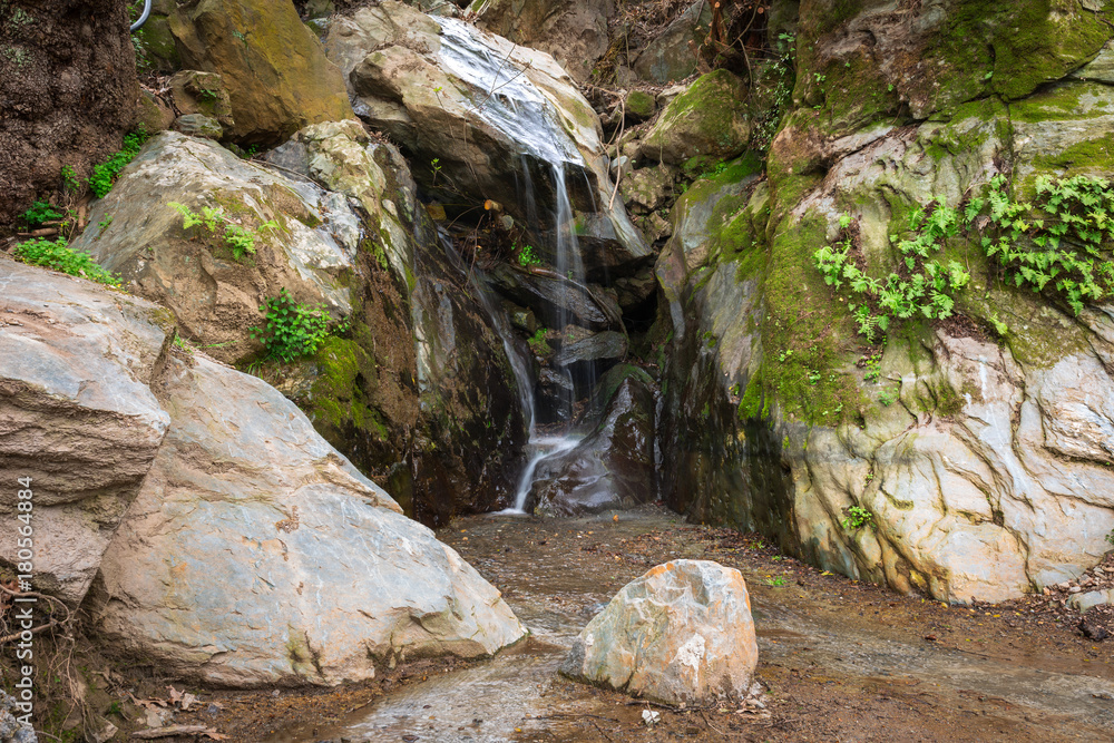 Crystal clear water of mountain creek in Greece