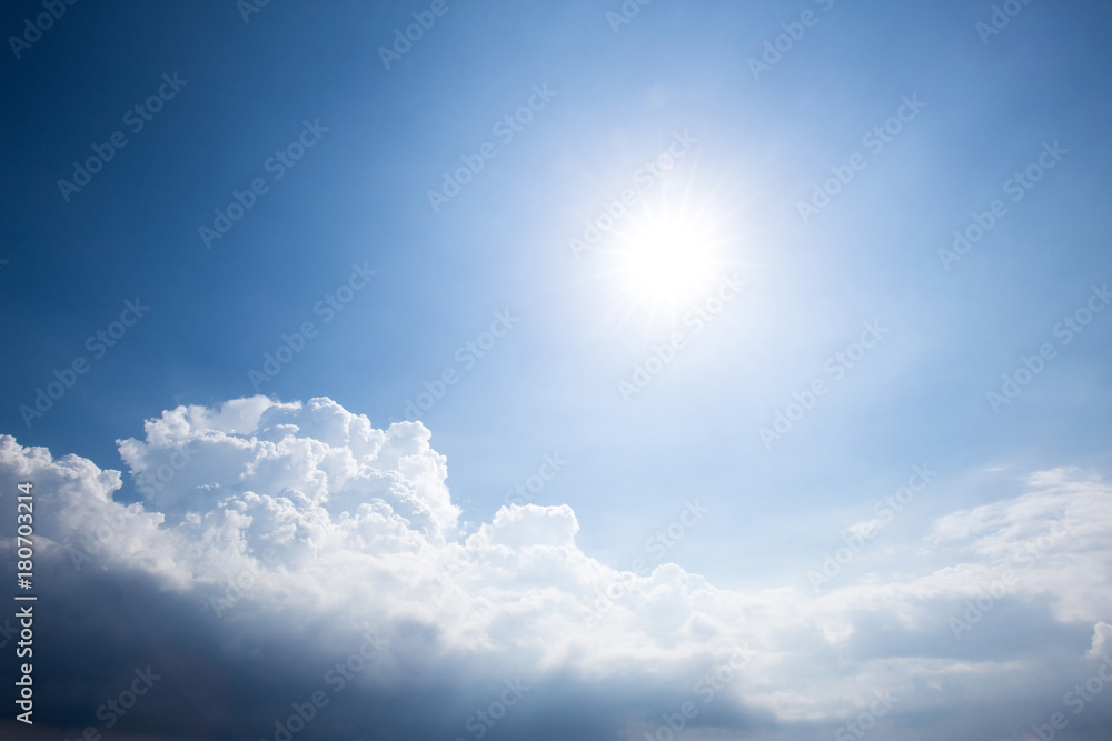 blue sunny cloud sky