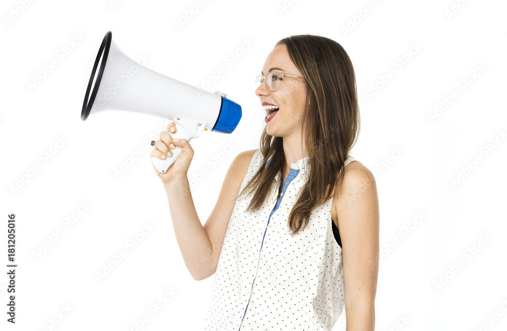 Young Woman Smiling Cheerful Concept