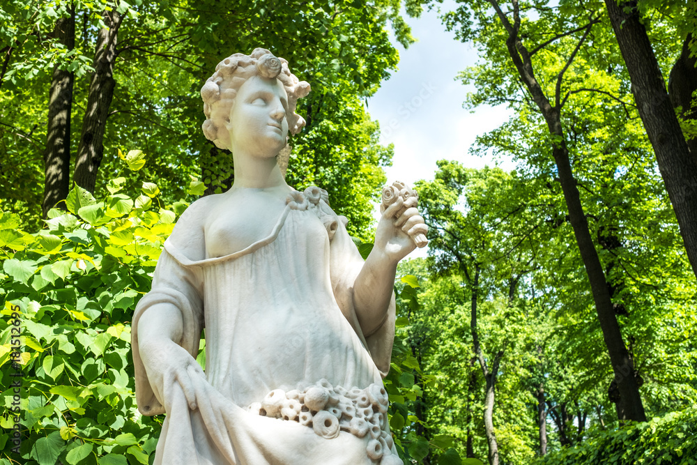 Summer gardens park in Saint Petersburg