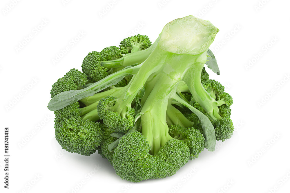 Broccoli cabbage on white