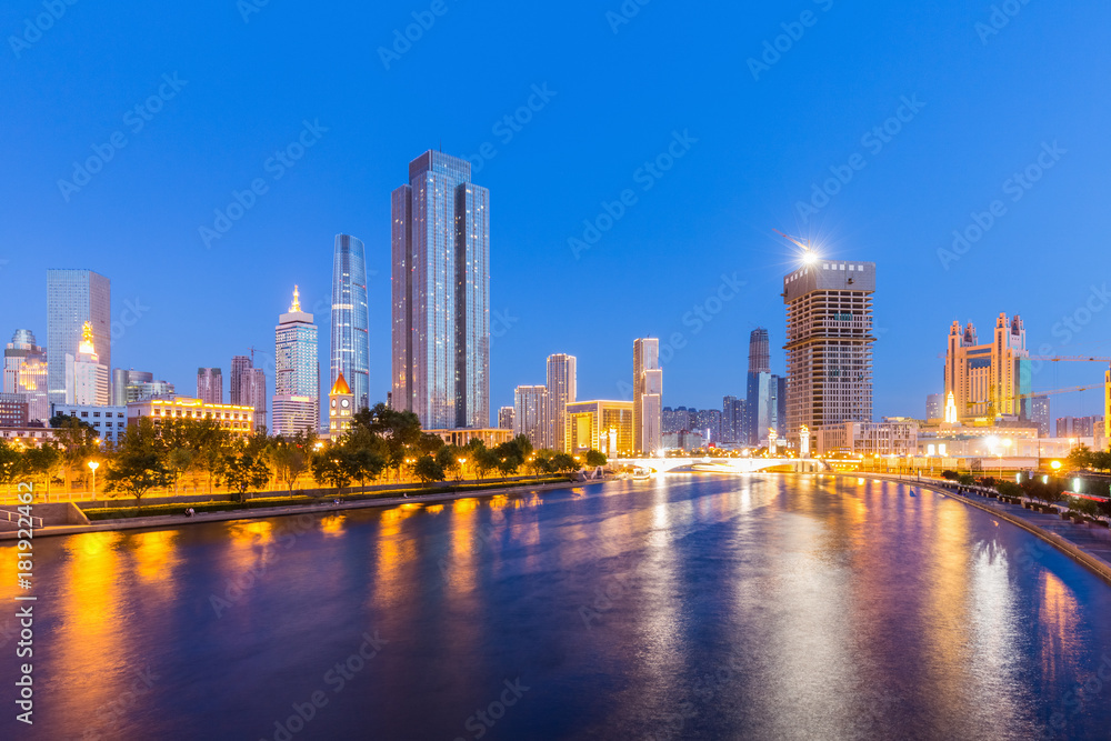 天津城市景观夜景