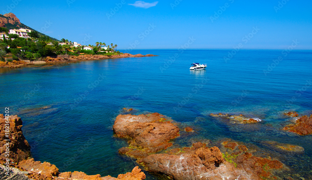 rocky beach on the sea