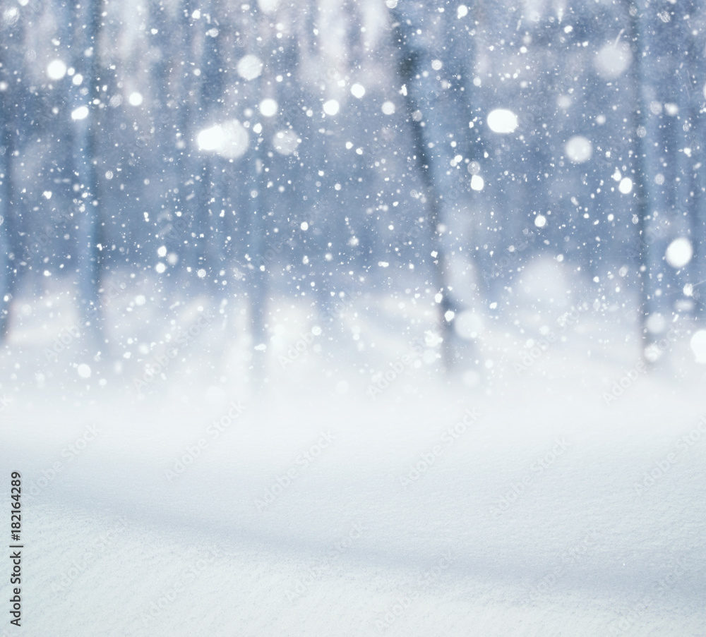 冬季背景和雪