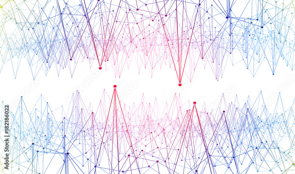 Fondo abstracto de internet y comunicación.Redes y trabajo en grupo.Lineas y esferas en 3D