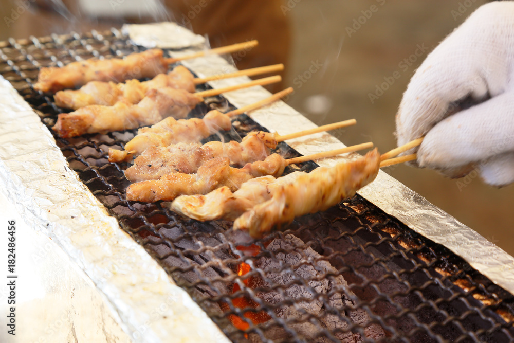 お祭りの焼き鳥