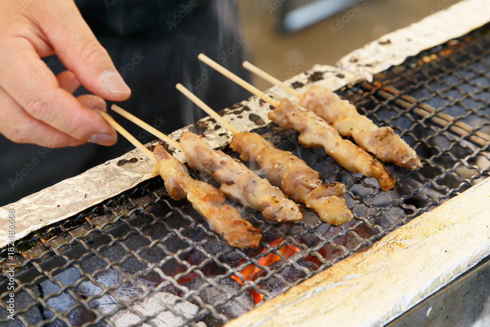 お祭りの焼き鳥