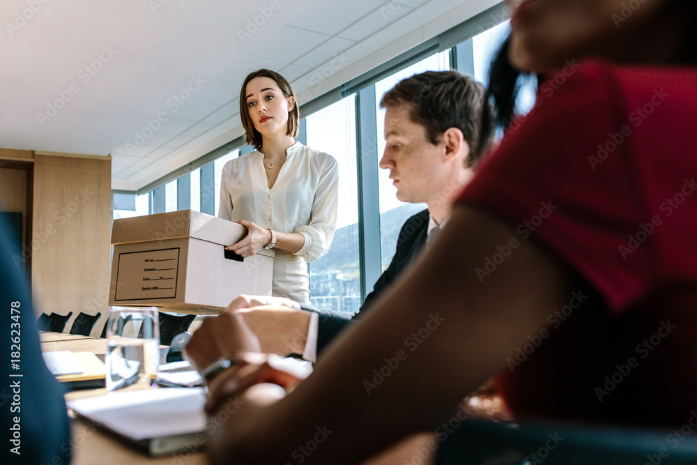 Corporate business people having meeting in board room