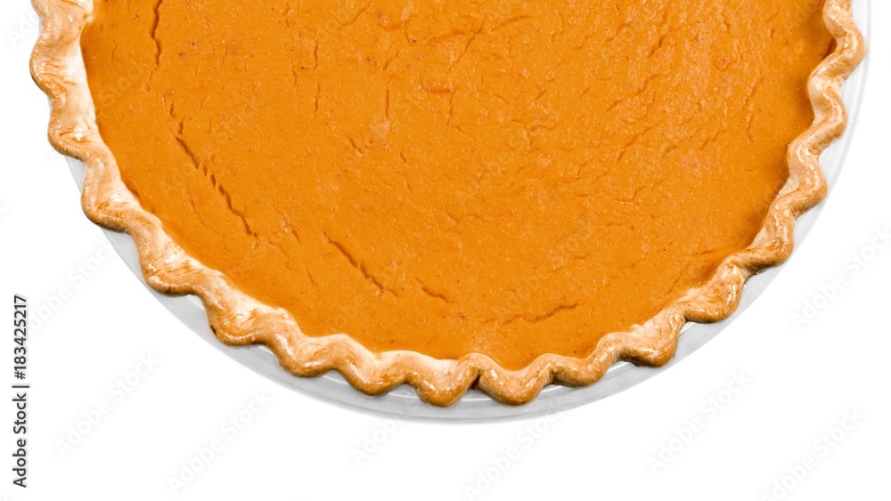 Half of a pumpkin pie