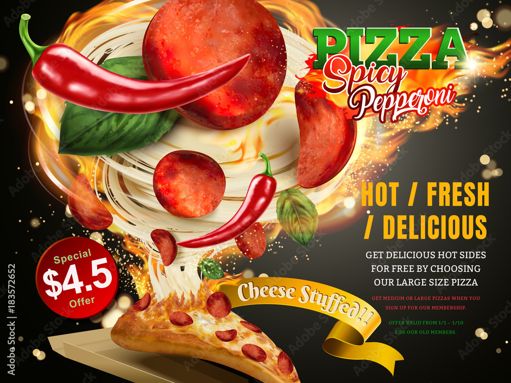 Mouthwatering pizza ads