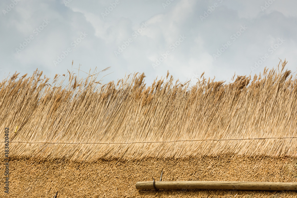 Part of Thatched Roof with Straw