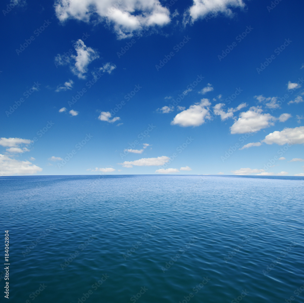 Blue sea water surface