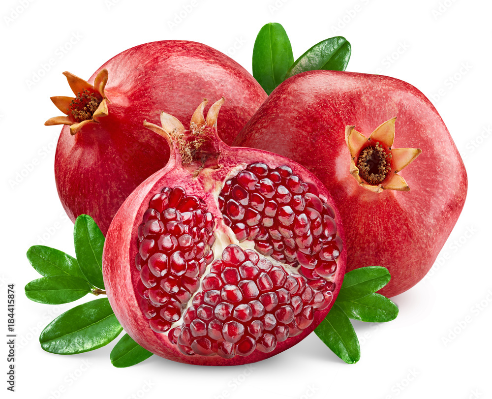 pomegranate fruit isolated