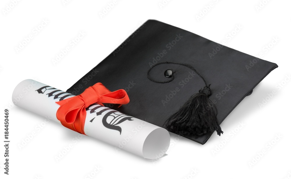 Mortarboard and Diploma