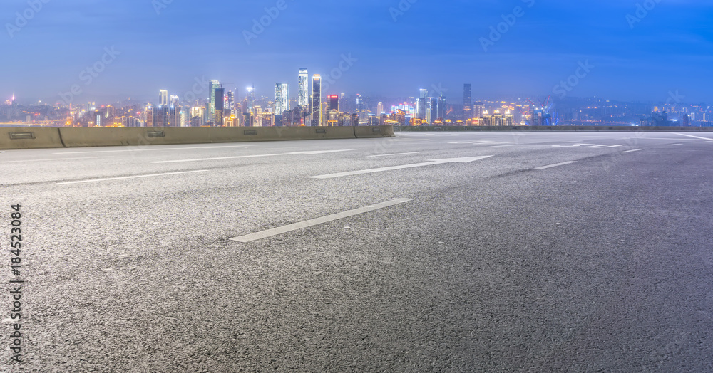 城市建设道路与天际线