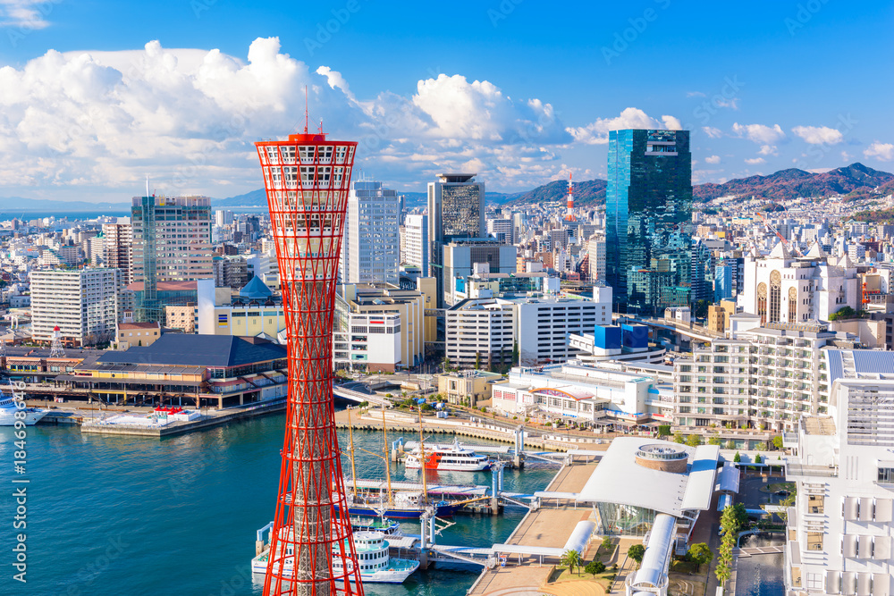 日本神户港天际线