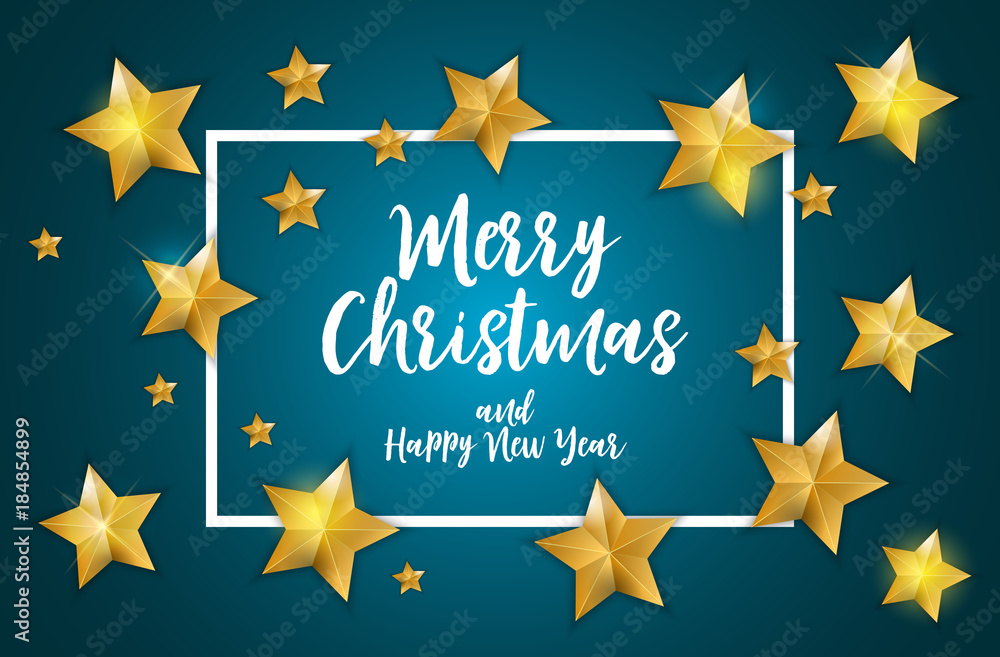 Merry Christmas and New Year Background. Vector Illustration