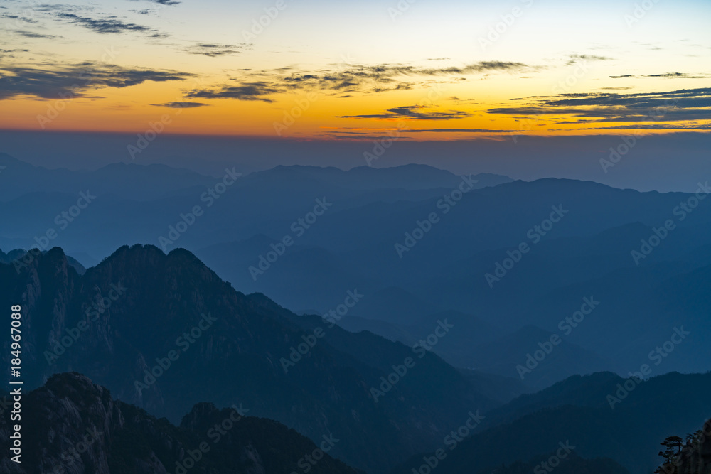 中国黄山风景秀丽