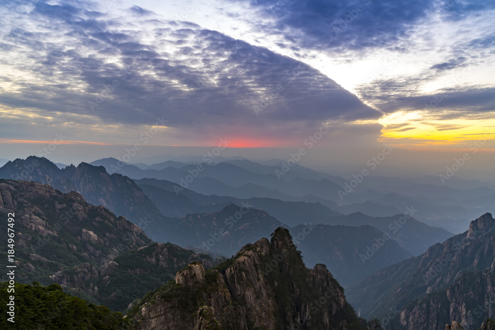 中国黄山风景秀丽