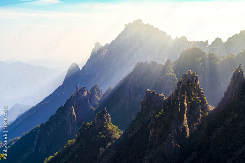 中国黄山风景秀丽