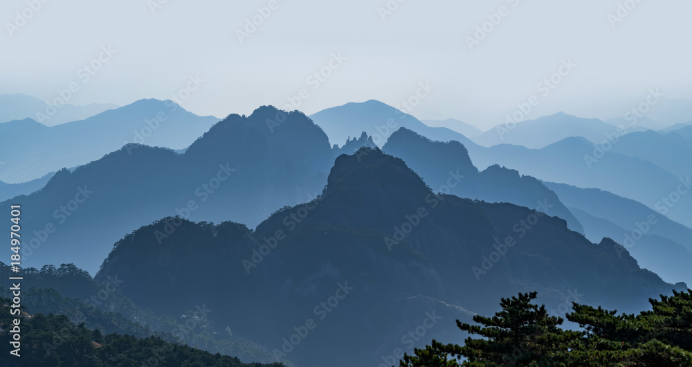 中国黄山风景秀丽