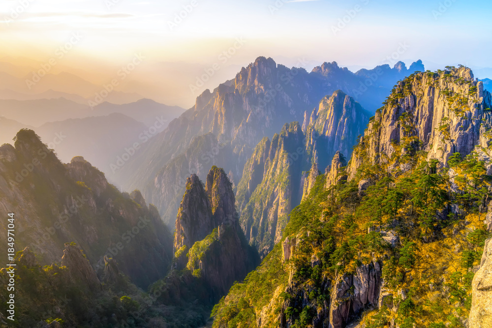 中国黄山风景秀丽