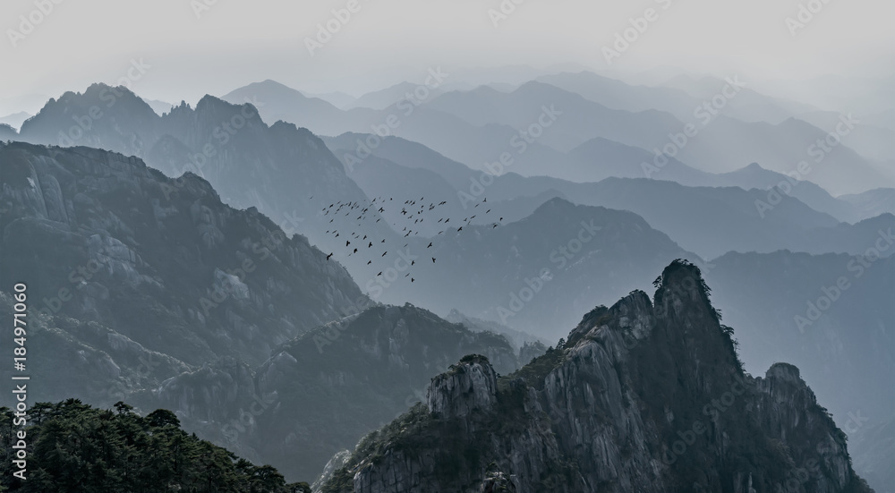 Beautiful scenery in Mount Huangshan, China