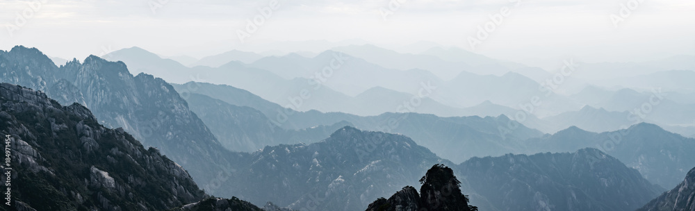 中国黄山风景秀丽