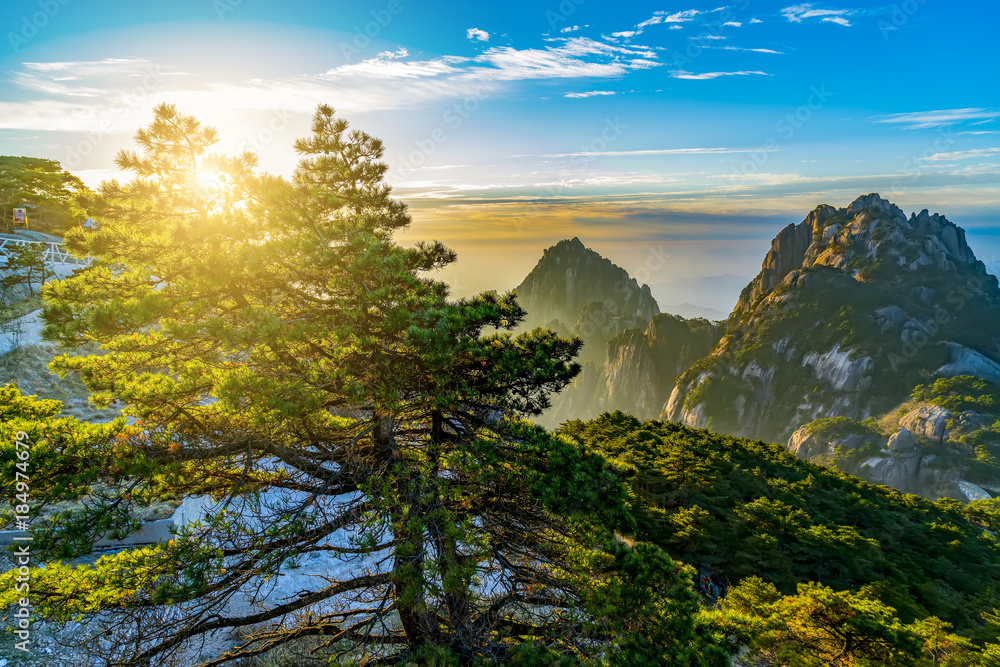 中国黄山山清水秀