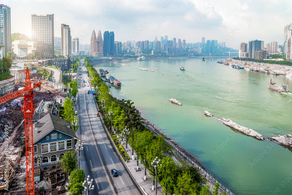 Urban architectural landscape and skyline