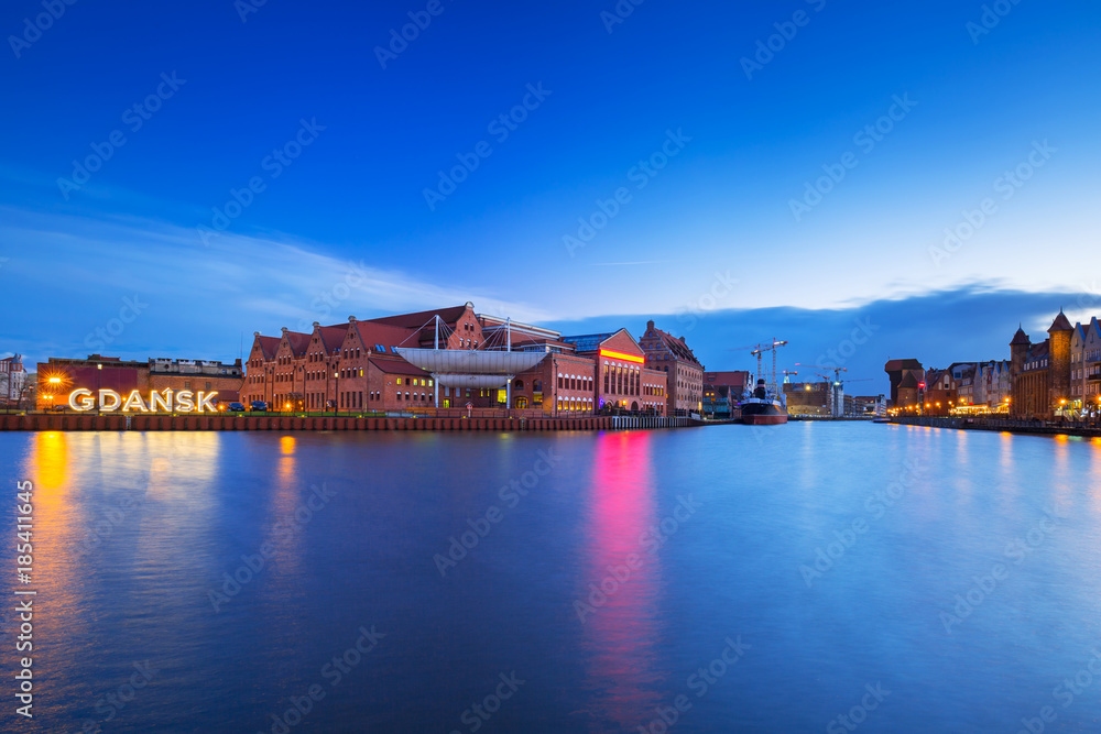 Old town of Gdansk at Motlawa river, Poland