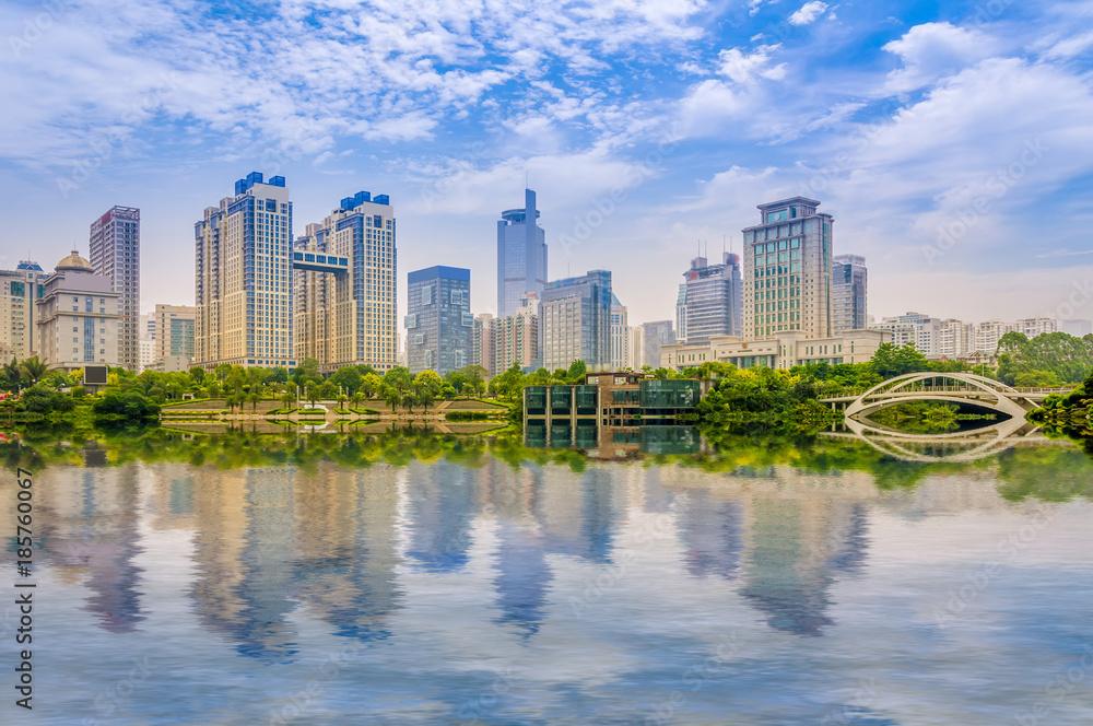 Nanning urban landscape and skyline