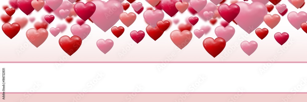 Valentines day design with hearts