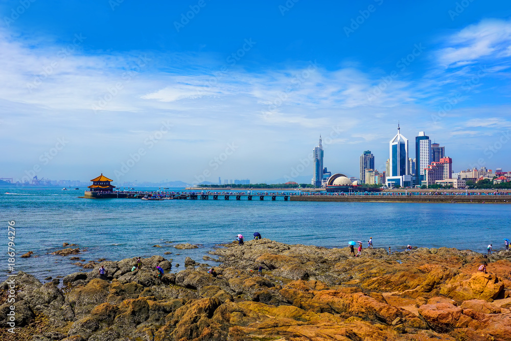 The beautiful seaside scenery of Qingdao