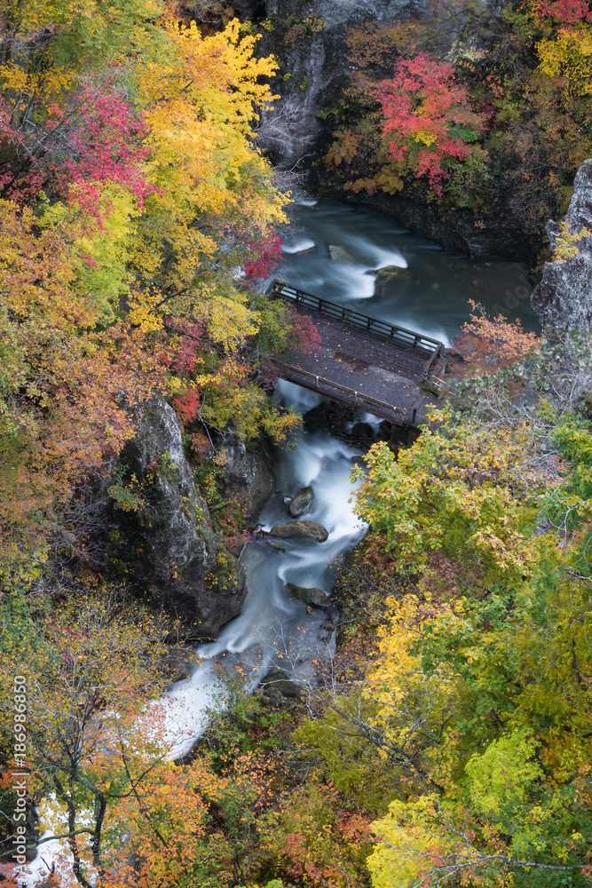 Naruko Gorge ,one of the Tohoku Regions most scenic gorges, located in north-western Miyagi Prefect