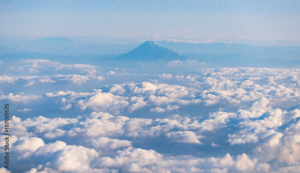 Mt.Fuji with sea of cloud in summer