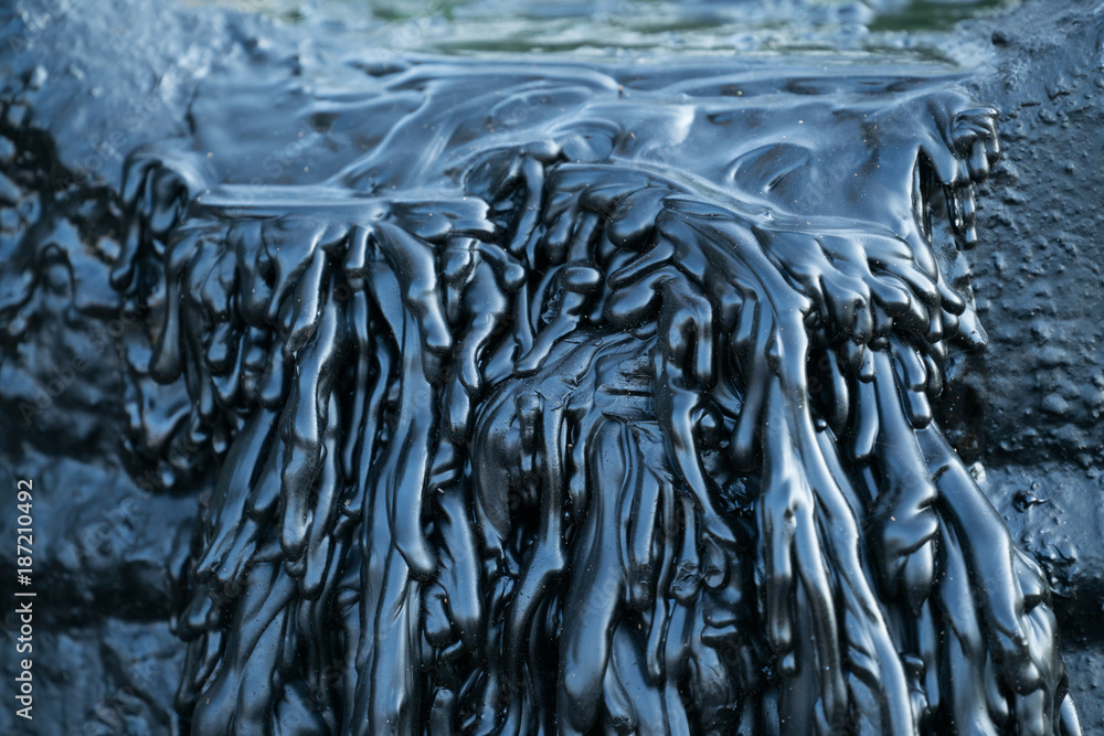 crude oil surface textured