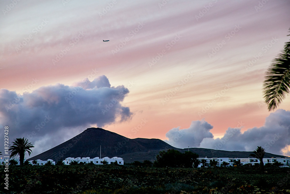 Sunset in Lanzarote, Canary Islands, Spain