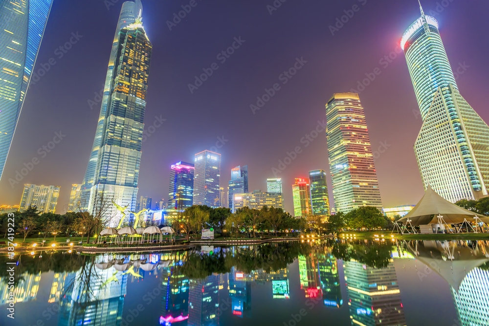 City Night Shanghai Lujiazui