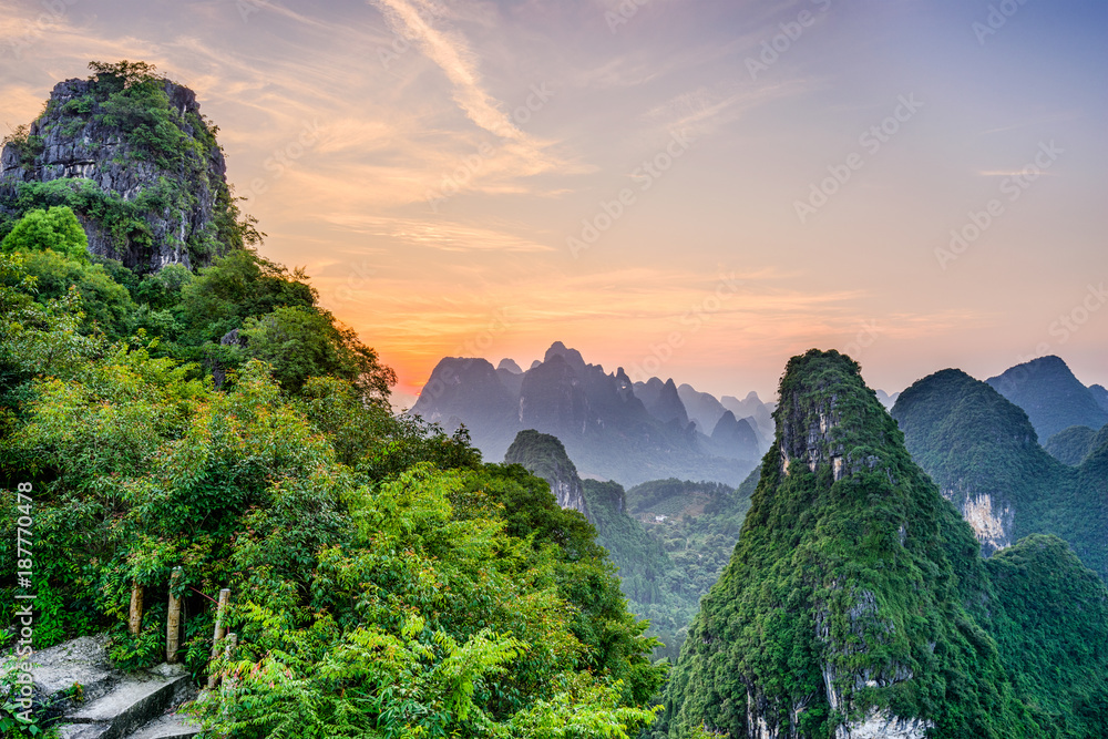 Karst Mountains in Guilin,China