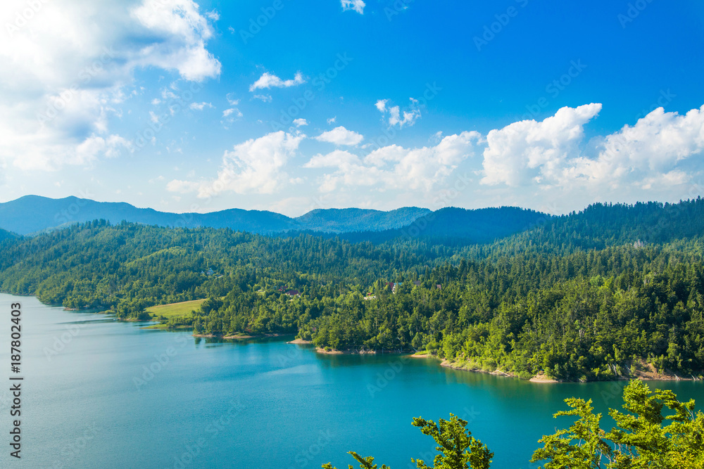 Lokvarsko湖，美丽的山景，Lokve，Gorski kotar，克罗地亚