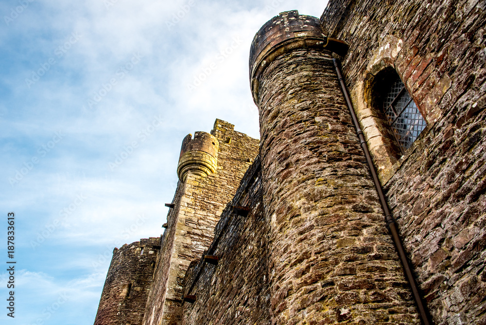 Doune Castle located in the Stirling district of central Scotland, UK