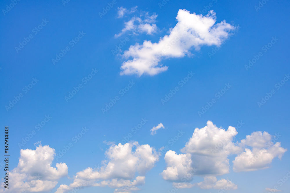 Cumulus clouds with blue sky